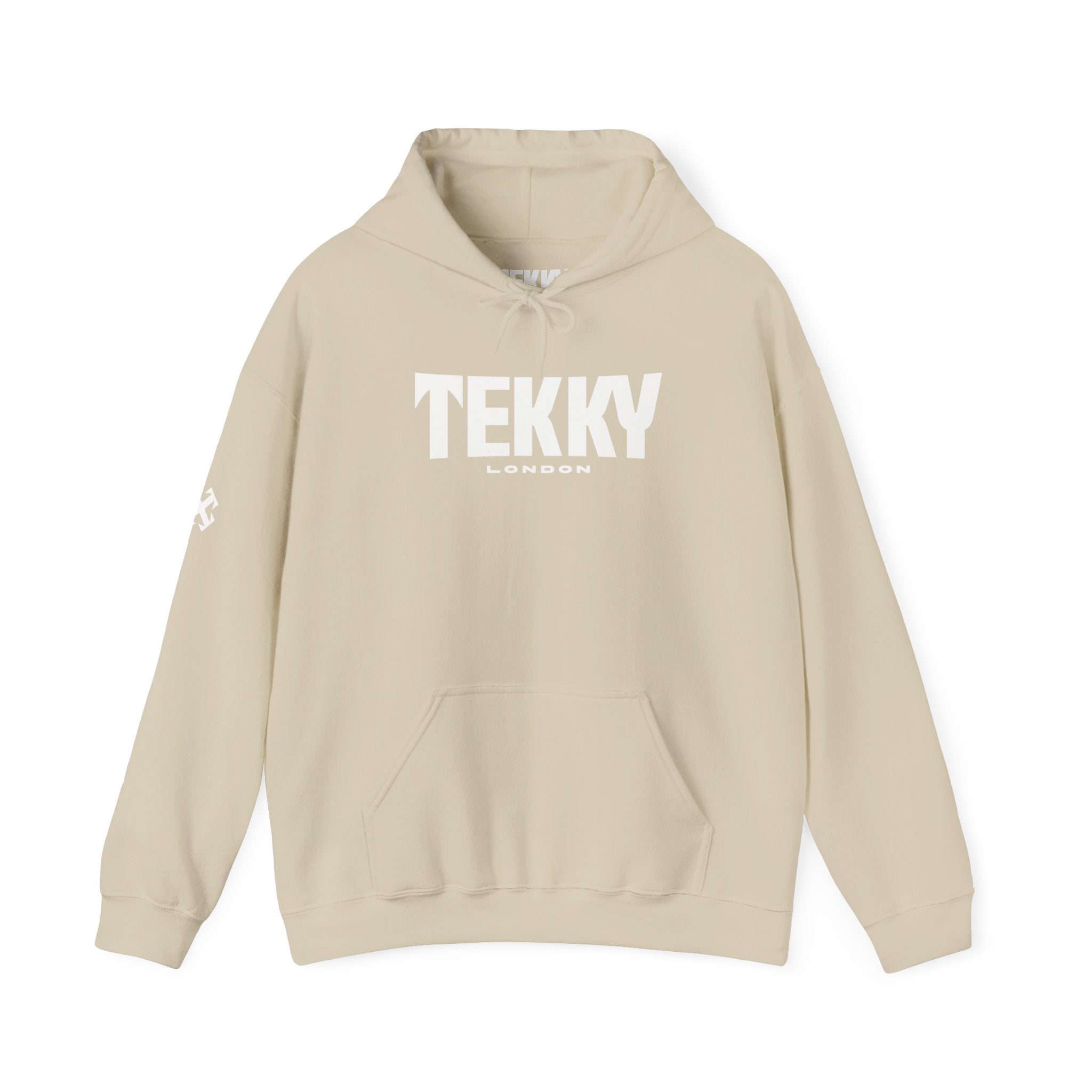 Embroidered Essentials Beige Hoodie