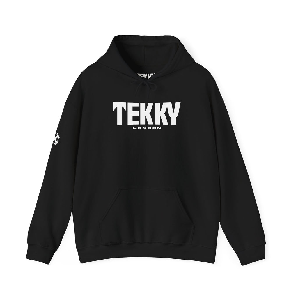 Embroidered Essentials Black Hoodie
