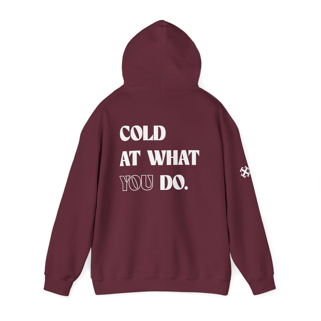 Embroidered Essentials Maroon Hoodie
