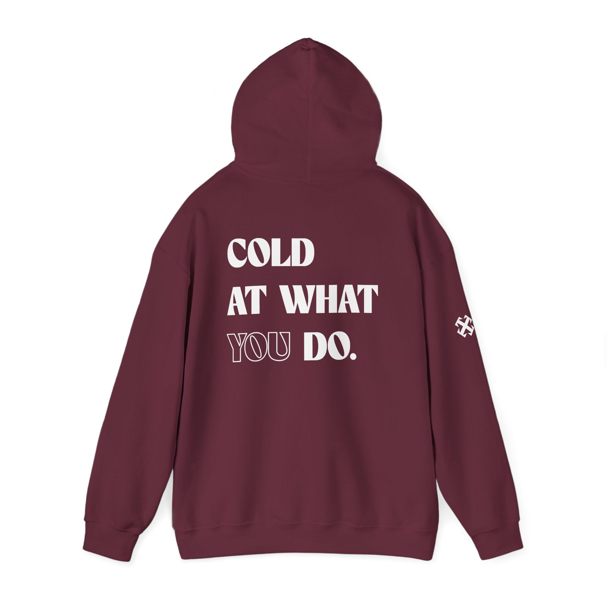Embroidered Essentials Maroon Hoodie