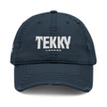 Tekky Navy Distressed Embroidered Cap