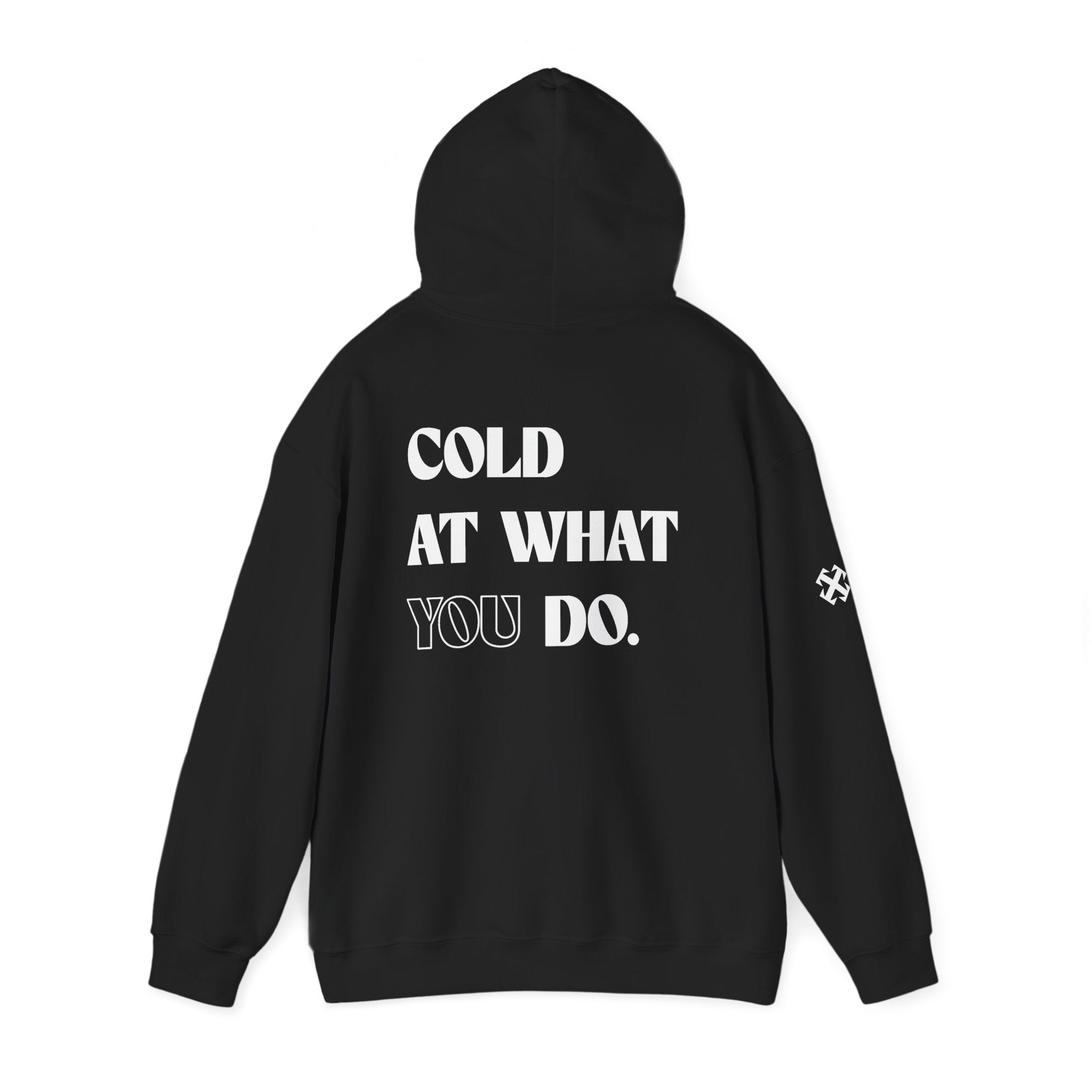 Embroidered Essentials Black Hoodie