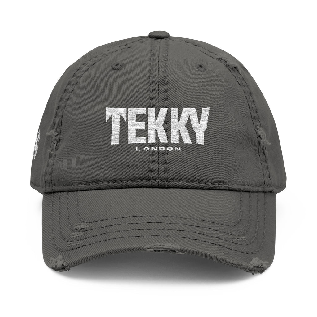 Tekky Charcoal Distressed Embroidered Cap