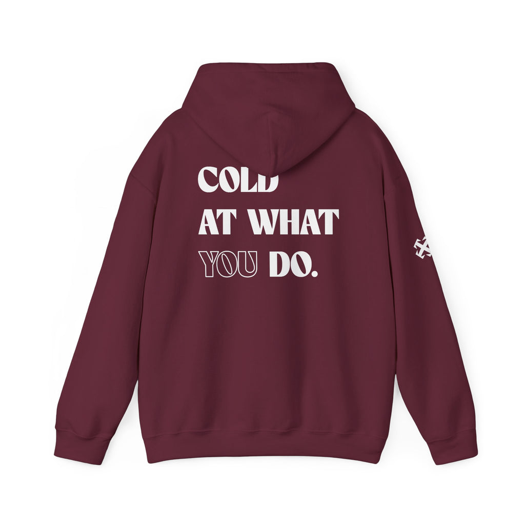 Embroidered Essentials Maroon Hoodie