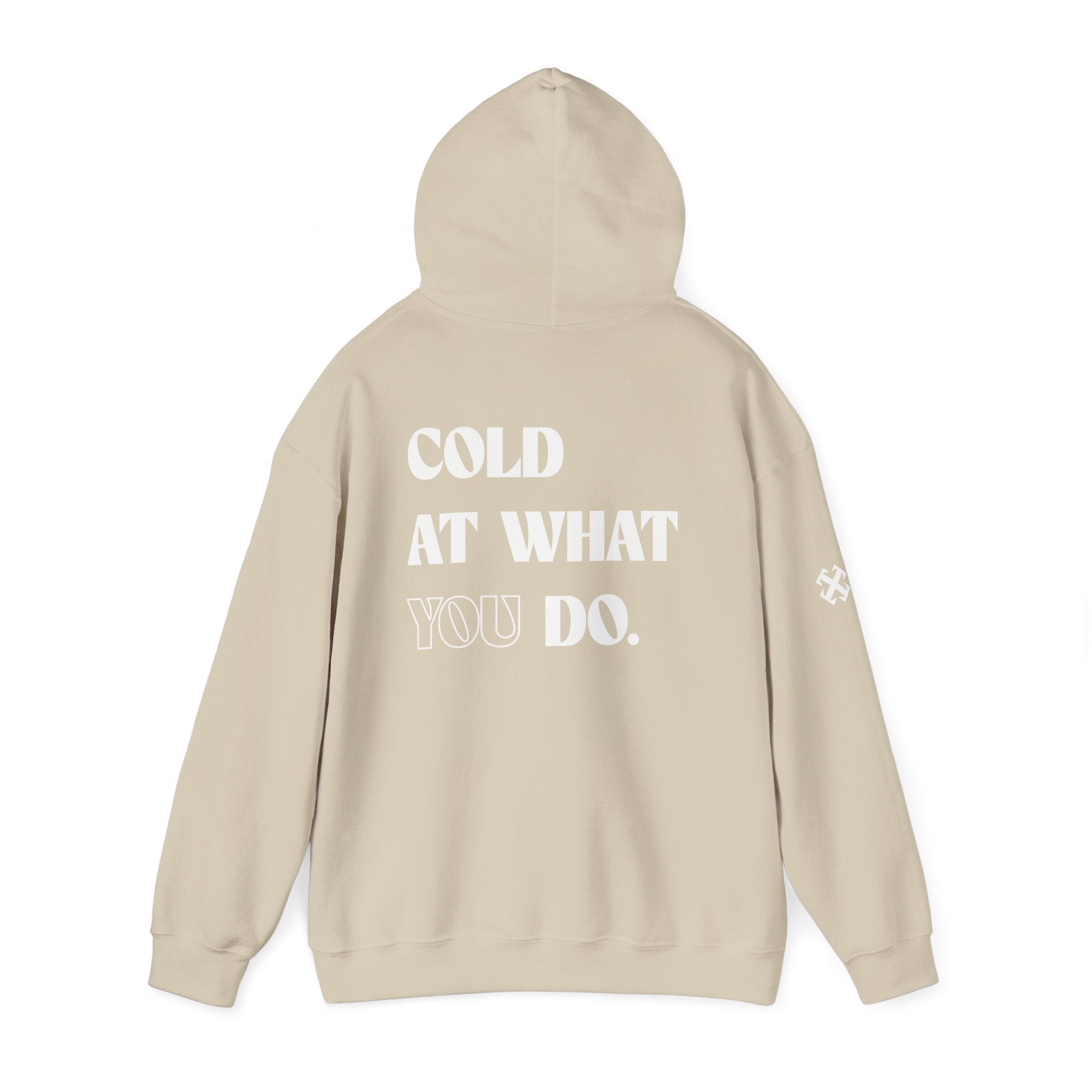 Embroidered Essentials Beige Hoodie