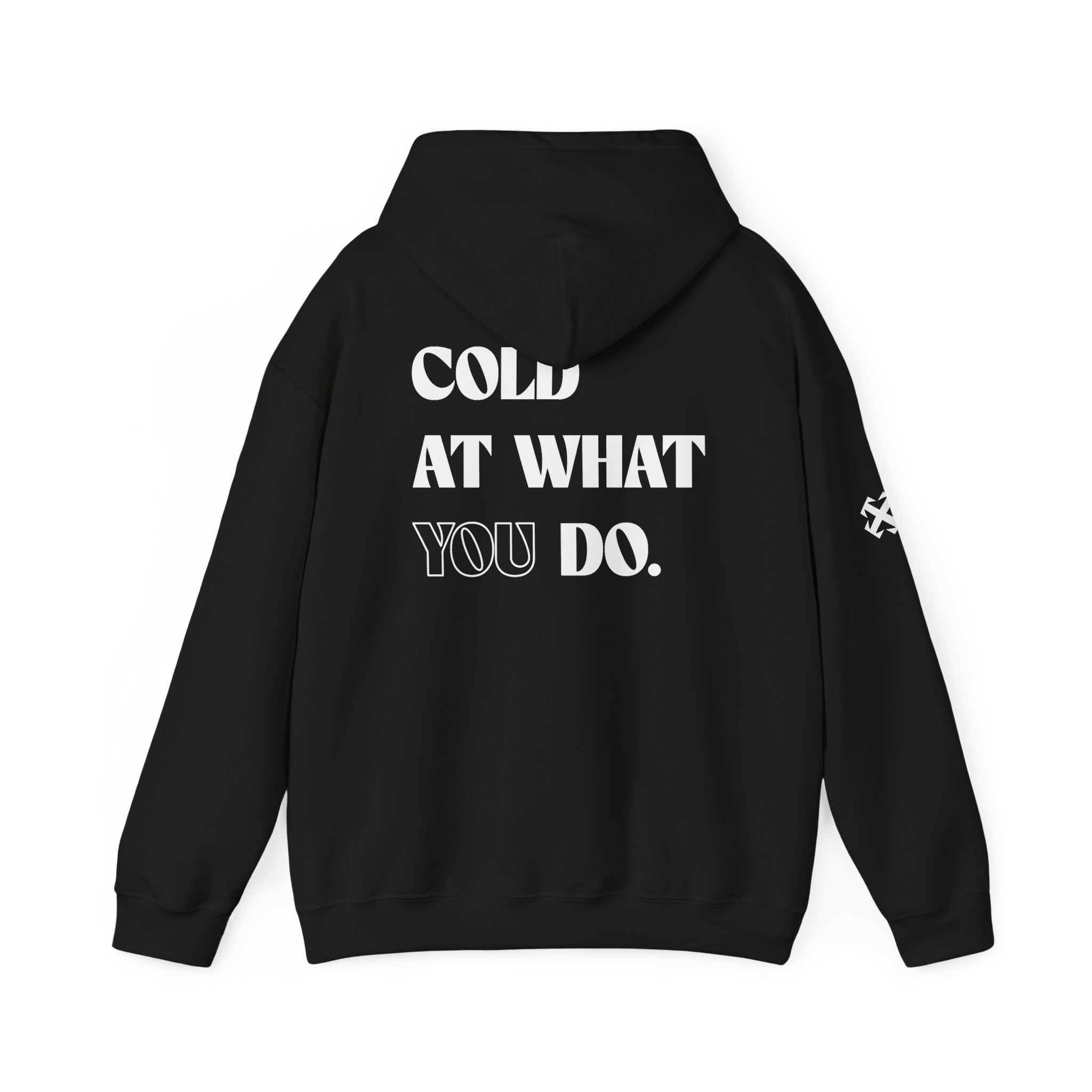 Embroidered Essentials Black Hoodie