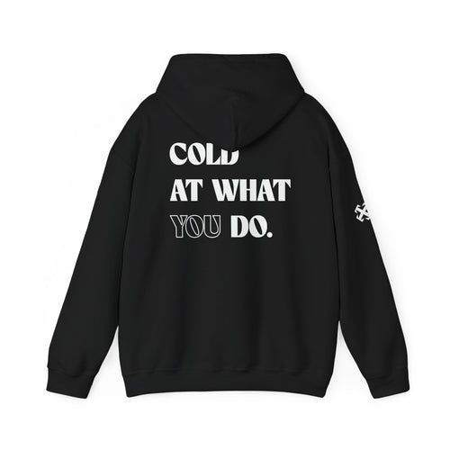 Embroidered Essentials Black Hoodie